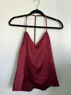 Wine Satin Cami